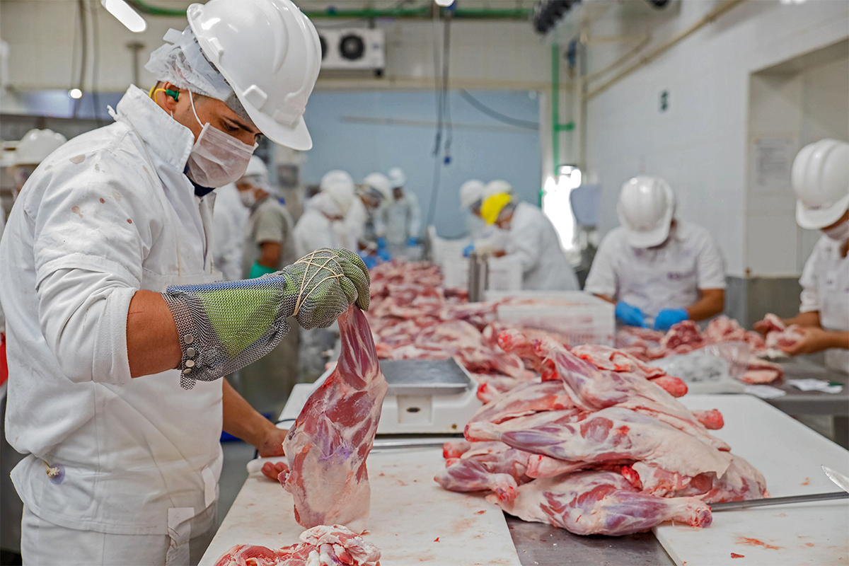 Meat processing workers