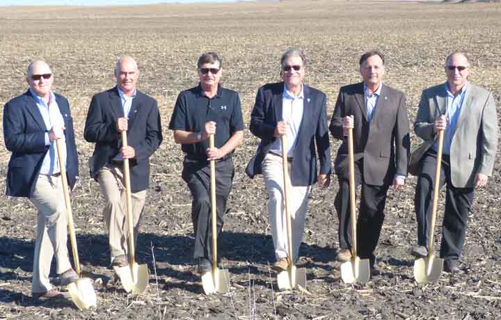 Executives at the Prestage Foods of Iowa groundbreaking ceremony.
