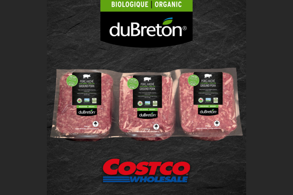 Costco Canada adds duBreton ground pork to organic offerings