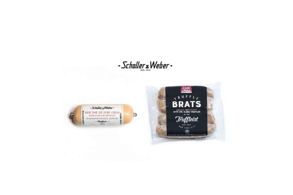 Package of Schaller & Weber truffle brats and truffle pate