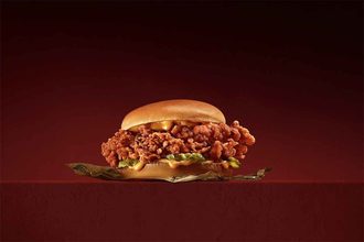 Photo of KFC Canada's Kentucky Scorcher fried chicken sandwich