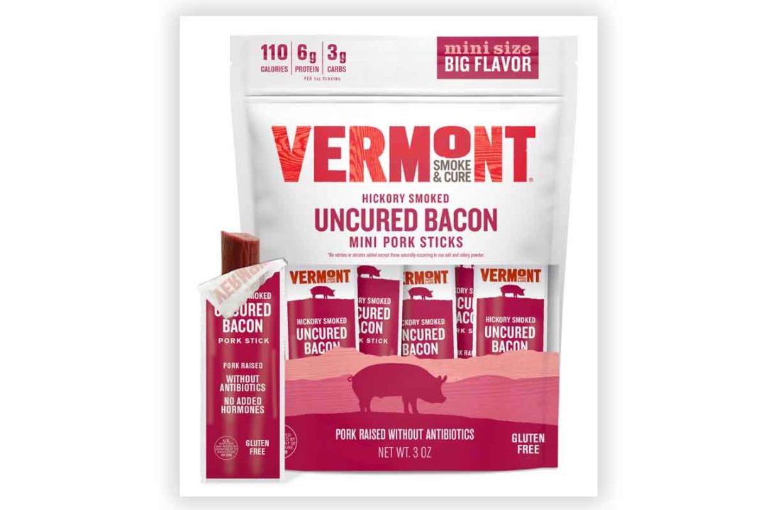 Photo of Vermont Smoke & Cure retail box of mini pork sticks