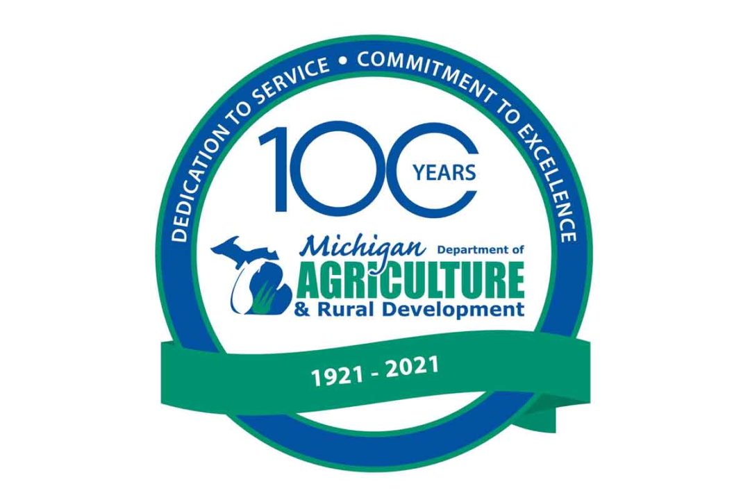 Centennial logo for the Michigan Department of Agriculture and Rural Development