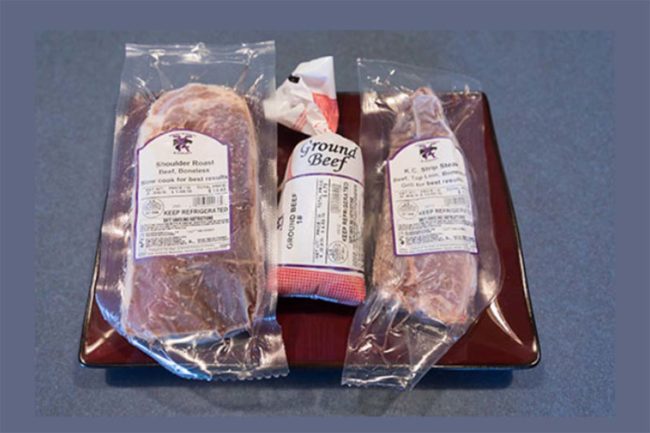 Packaged beef products
