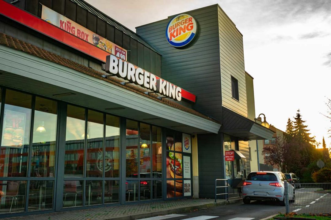 Exterior of Burger King location 