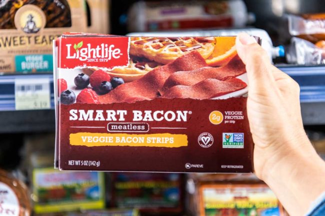 Smart Bacon plant-based bacon strips from Lightlife Foods