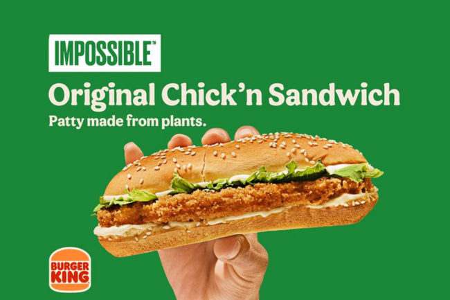 Burger King's Impossible chicken sandwich