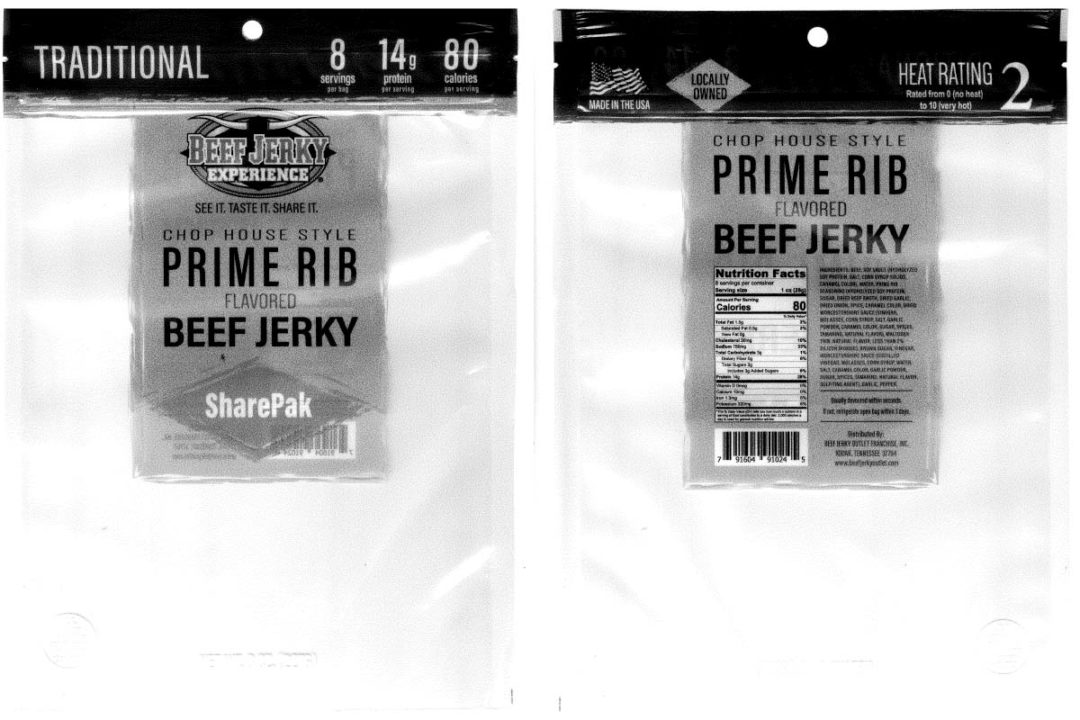 Magnolia Provision Company beef jerky recalled products' packaging