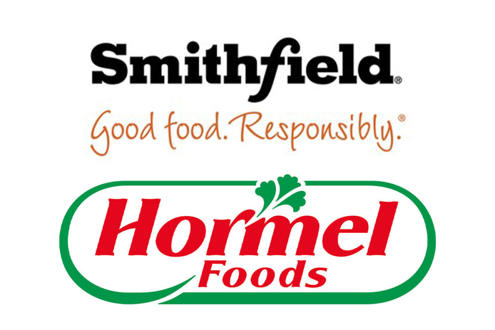 Smithfield and Hormel Foods logos