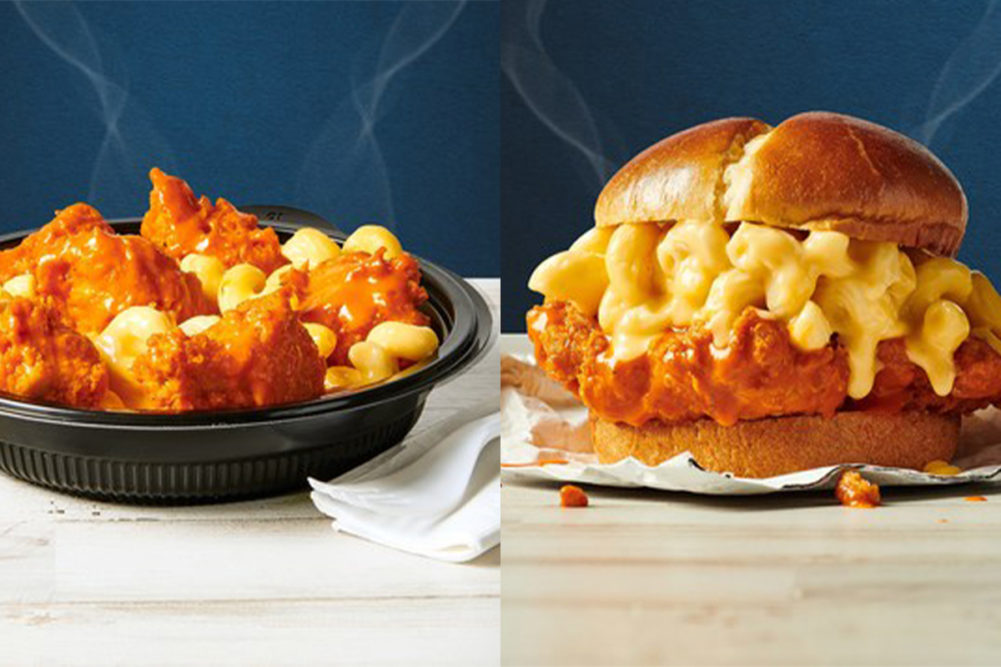 Chesters Mac & Cheese Chicken Sandwich and Bowl