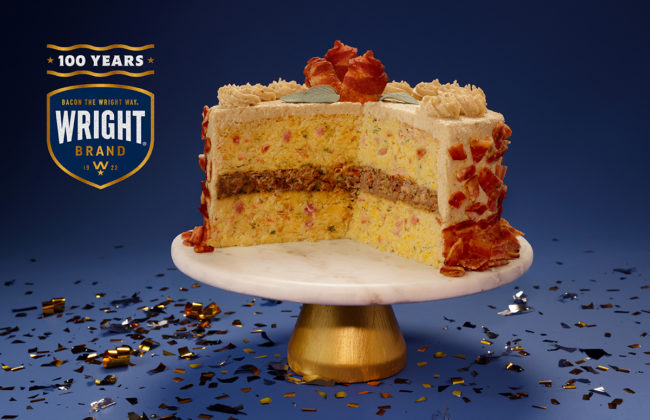 Wright Brand's bacon cake
