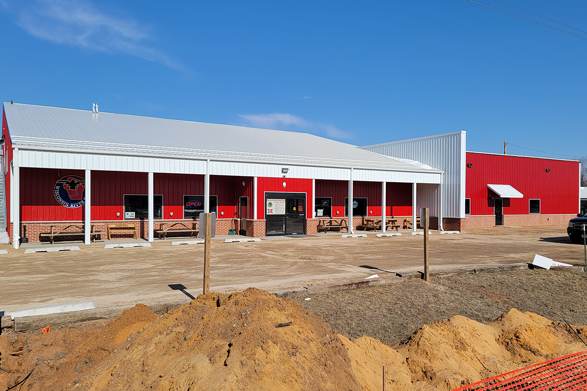 Front of the new Wisconsin River Meats building