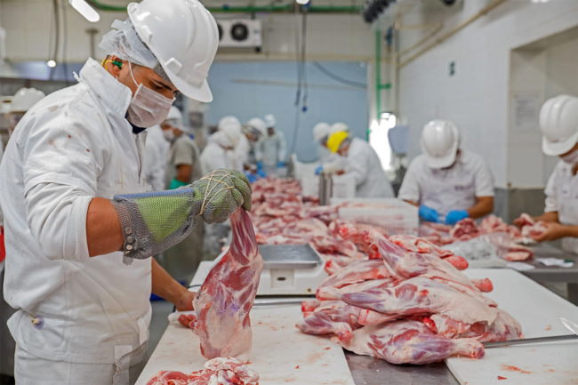 Meat processing workers