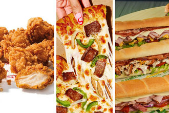 New menu items from KFC, Pizza Hut and Subway Restaurants