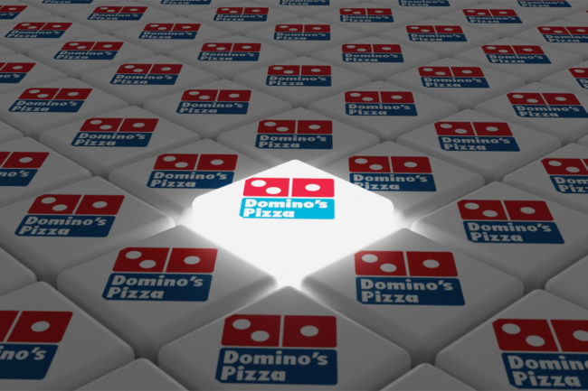 Domino's logos on boxes