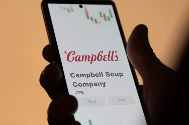 Campbell's logo on phone