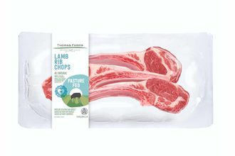 Thomas Farms lamb pork chops package