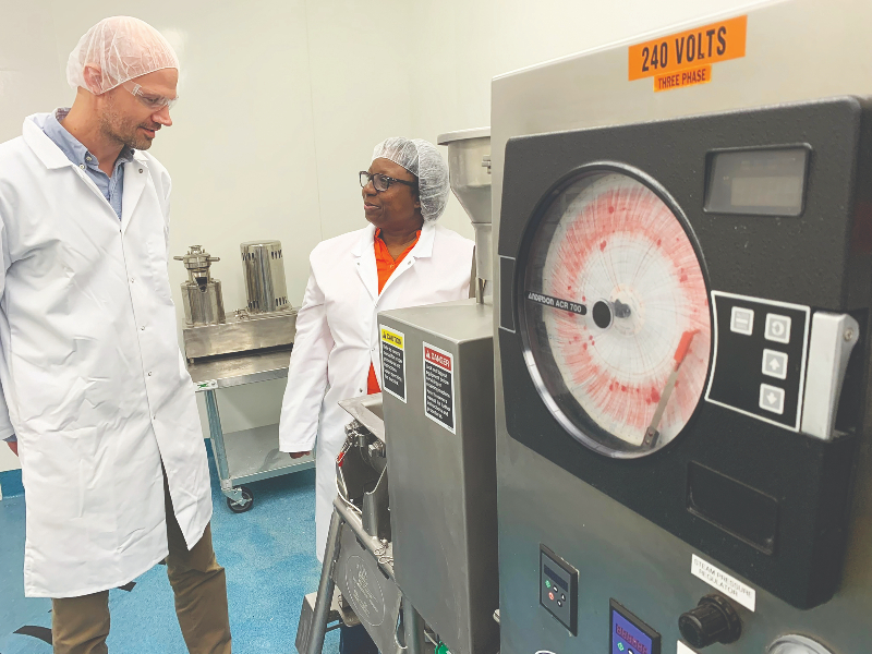 Allied Technology Food Scientists Matt Buss and Leslie Boone