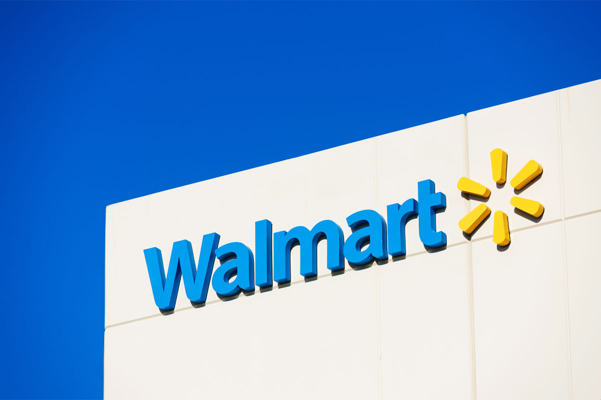 Walmart sign on building