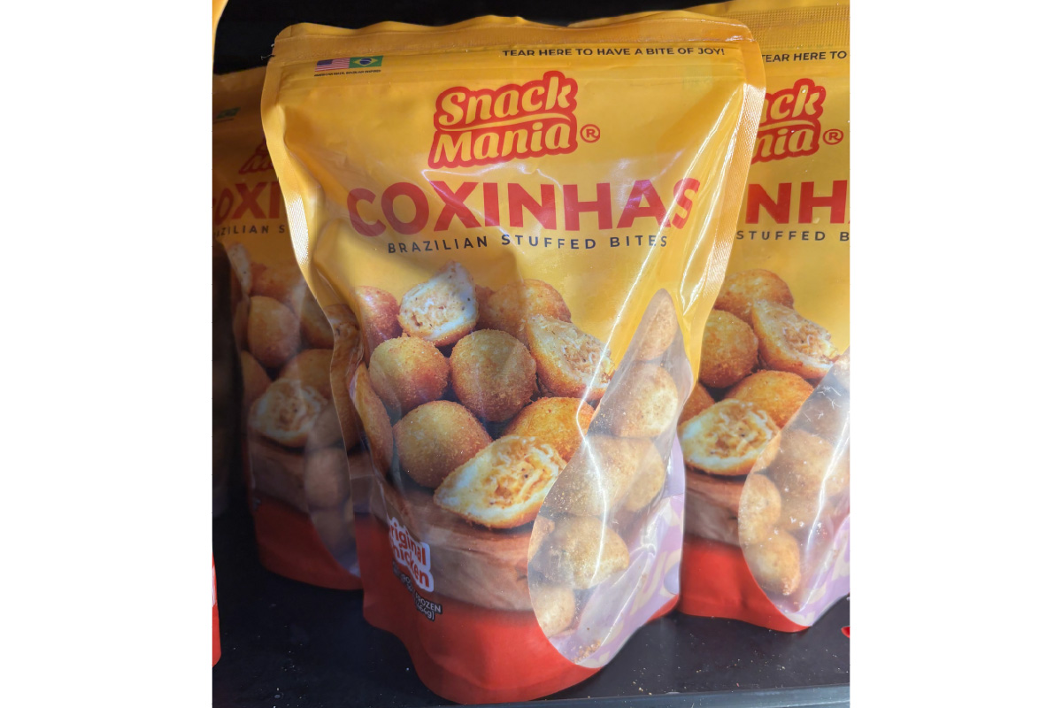 Chicken coxinhas product packaging