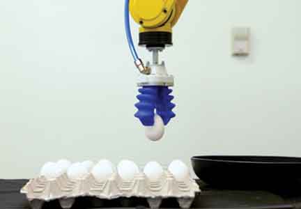 Soft Robotics grippers can pick delicate food products and place them in packaging without damage.