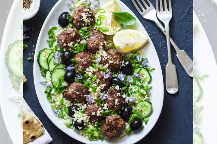 Superior Farms pre-cooked Lamb Meatballs with Feta cheese.