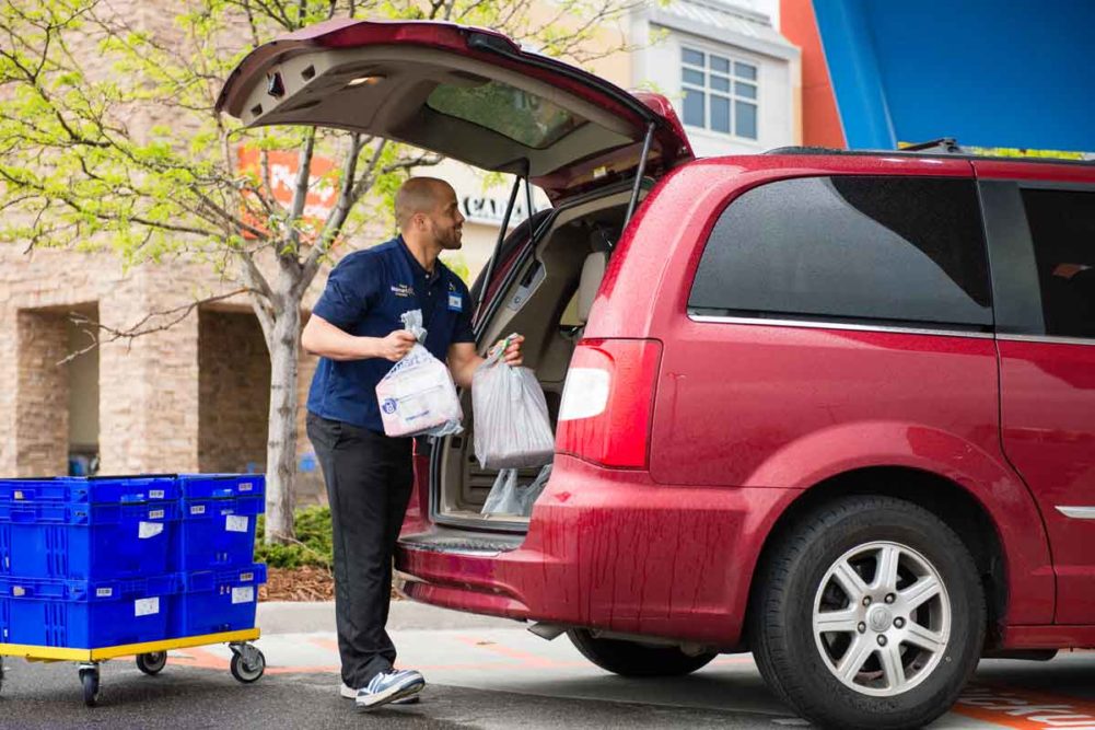 Walmart now offers grocery pickup at more than 2,100 locations and grocery delivery at nearly 800 locations.