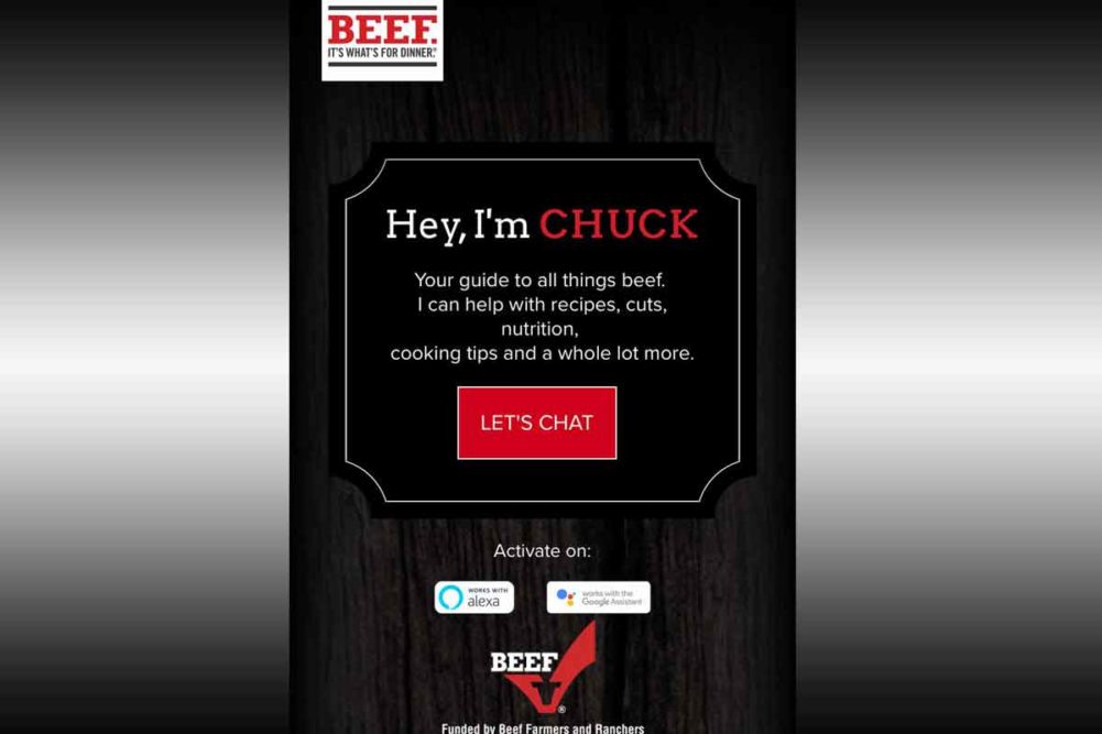 Chuck Knows Beef uses artificial intelligence to help consumers get the best out of beef.