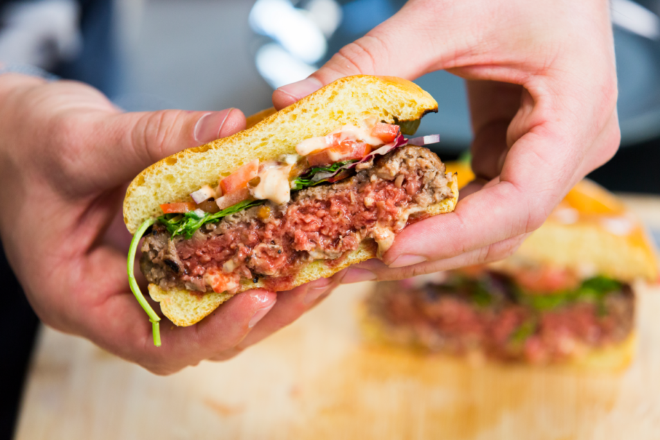 Plant-based burgers work to duplicate flavor, texture of protein-based