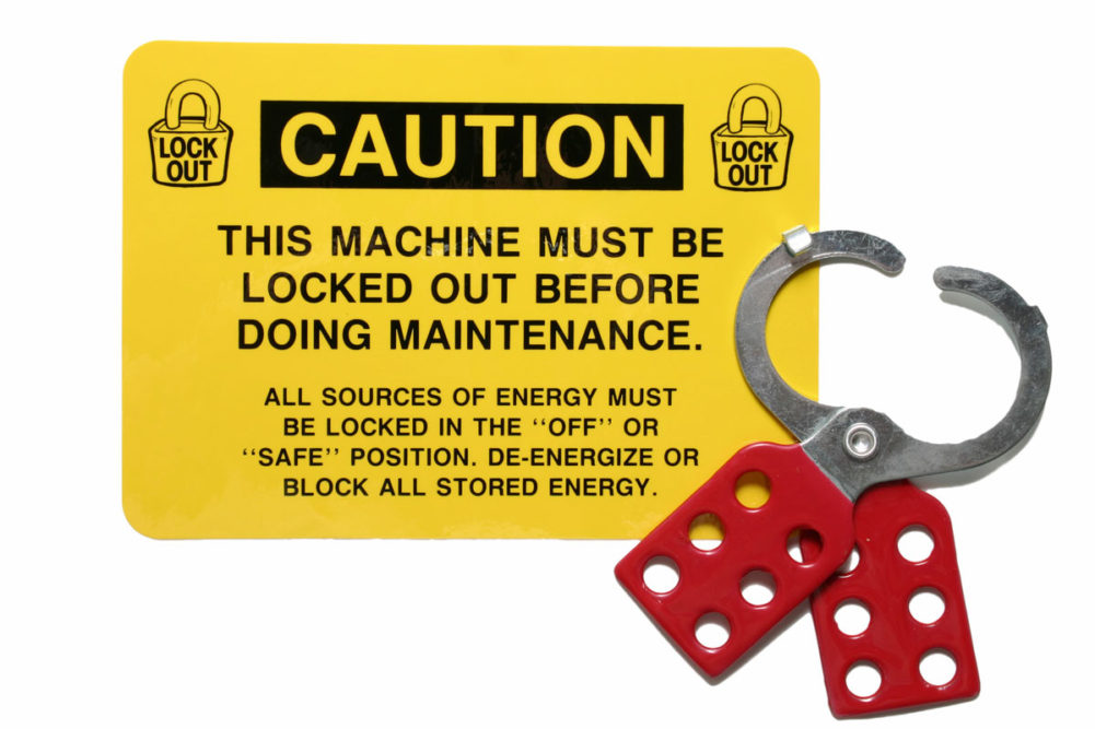 Compliance with lockout/tagout procedures helps prevent an estimated 120 fatalities and 50,000 injuries each year.