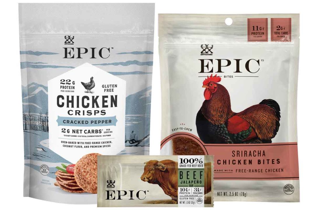 Epic Provisions has new products in formats that include bars, crisps and bites.