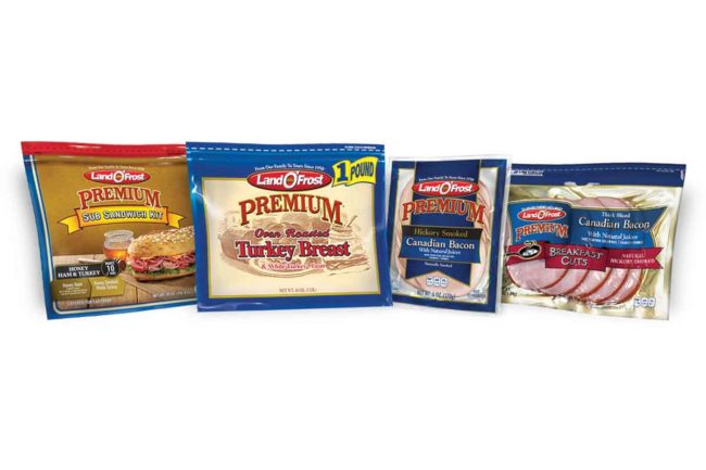 Land O’Frost deli products feature packaging that allows customers to clearly view the product.