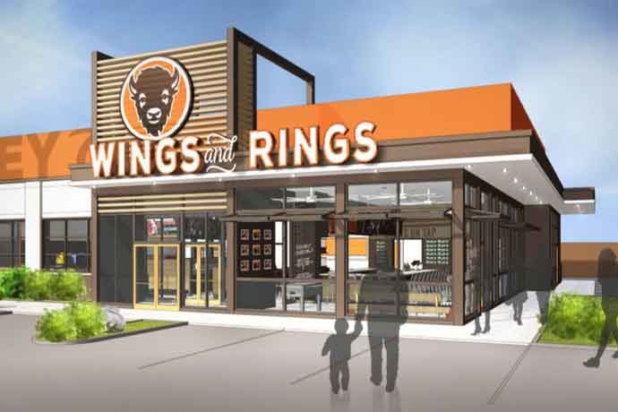 Buffalo Wings & Rings is launching a restaurant that features the company’s new design model.
