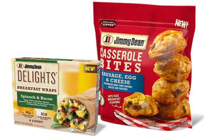Jimmy Dean Casserole Bites and Delights Breakfast Wraps will be available in retail stores around the country.