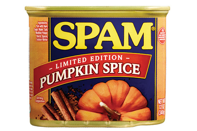Pumpkin Spice SPAM joins the list of 15 other varieties of SPAM.