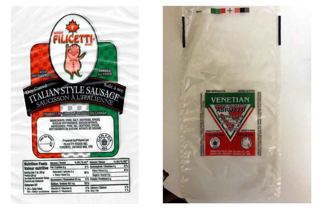 The CFIA linked certain Filicetti brand dry, cured sausage to an outbreak of Salmonella illnesses.