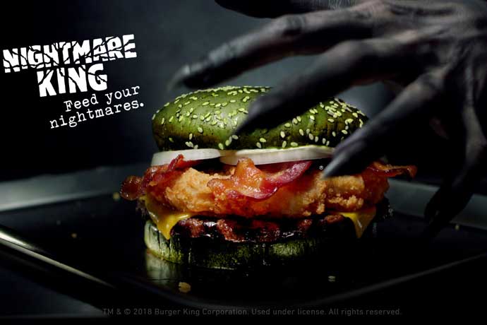Burger King Nightmare King hamburger