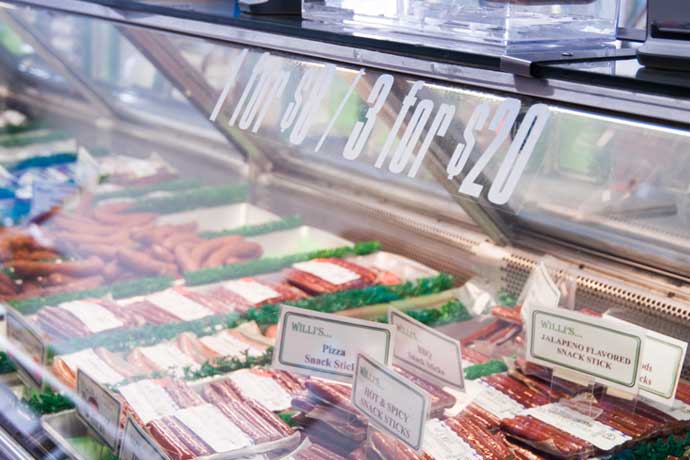 Willi's Sausage Co. features a wide variety of flavored snack sticks.